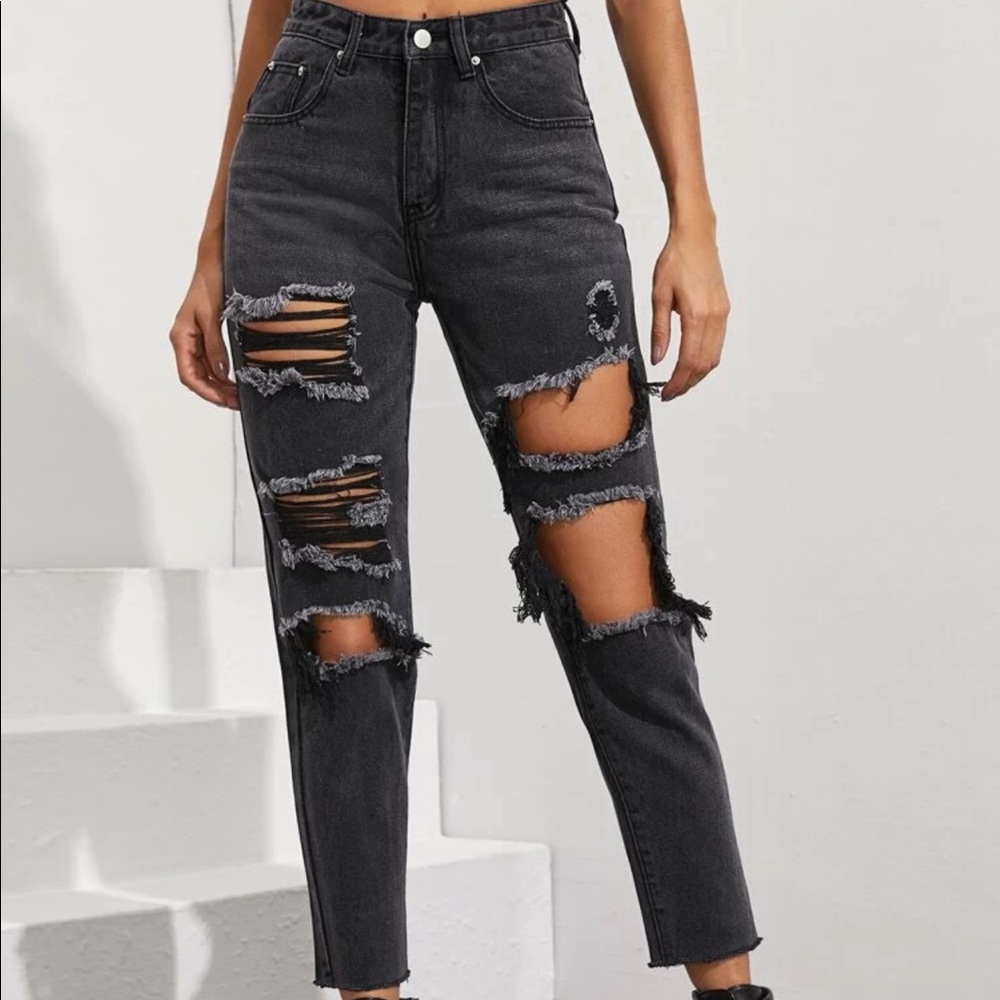 Mom jeans black